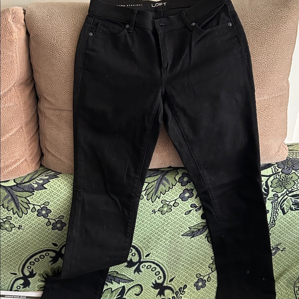 LOFT Classic Black Denim Pants